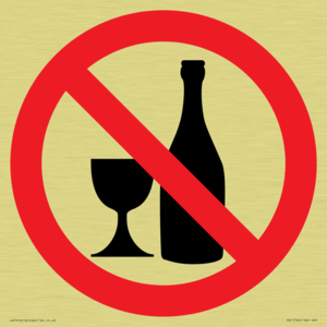 Prohibition: No alcohol